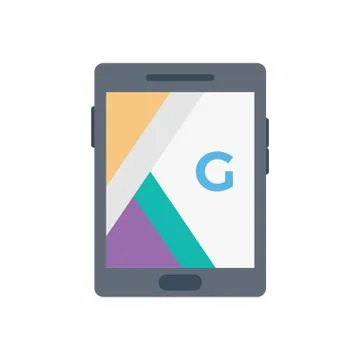 Map flat color icon Stock Illustration