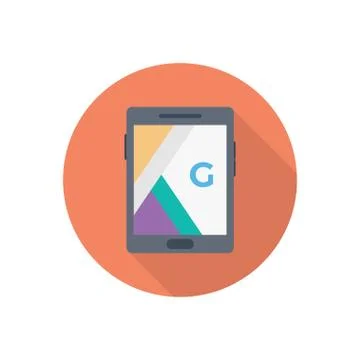 Map flat color icon Stock Illustration
