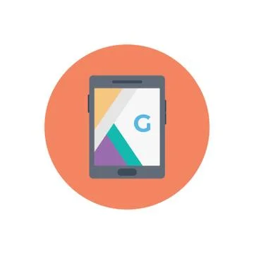 Map flat color icon Stock Illustration