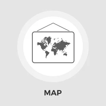 Map Flat Icon Stock Illustration