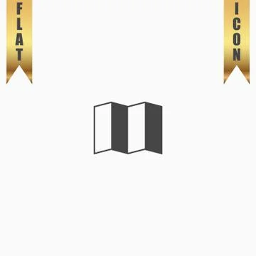 Map flat icon Stock Illustration