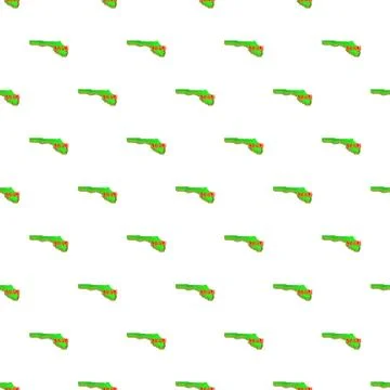Map of Florida with Miami pattern, cartoon style Illustrazione stock