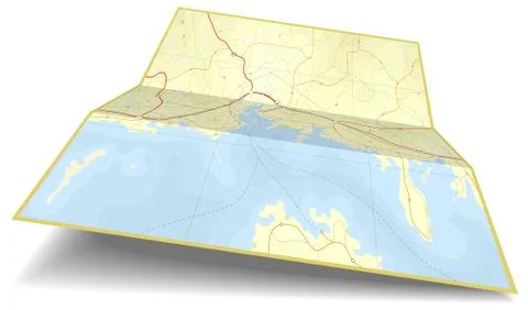Map folding Stock Illustration