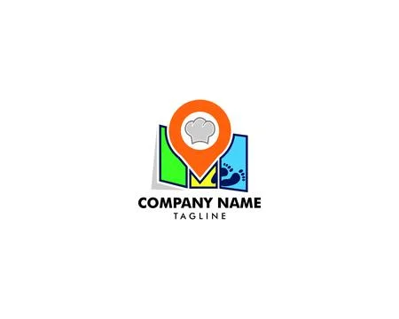 Map Food Icon Logo Design Element Stock Illustration