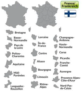 Map of france Illustrazione stock