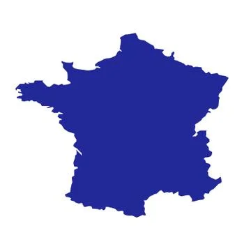 Map of France Stock Illustration