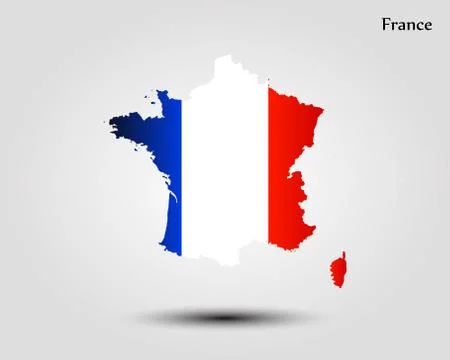Map of France Stock Illustration