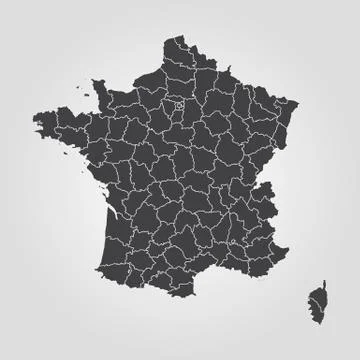 Map of France Stock Illustration