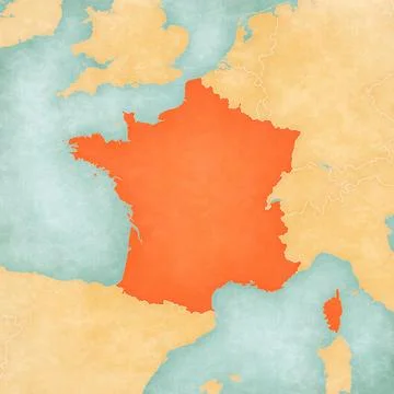 Map of France Illustrazione stock