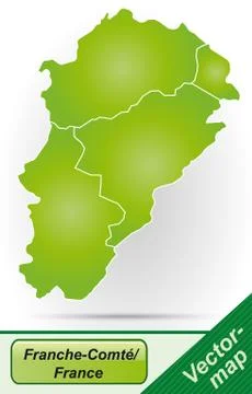 Map of franche-comte Stock Illustration