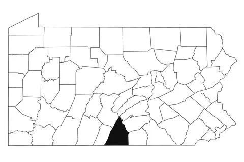 Map of Franklin County in Pennsylvania state on white background. single Co.. Stock Illustration