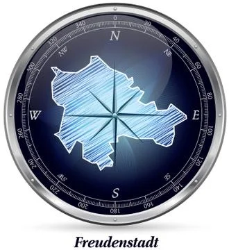 Map of freudenstadt with borders Stock Illustration