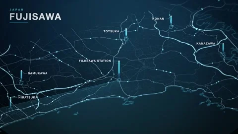 Map of Fujisawa Vidéo 340991935