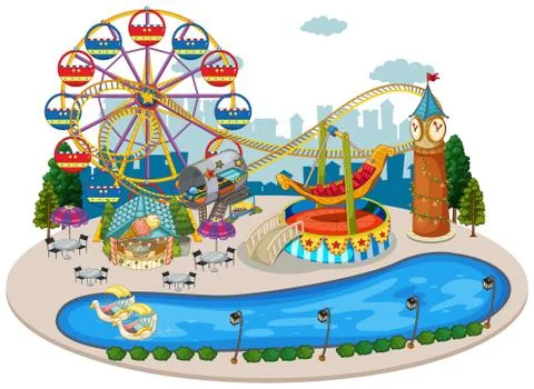 A Map of Fun Fair Illustrazione stock