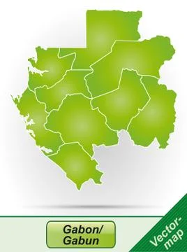 Map of gabon Illustrazione stock
