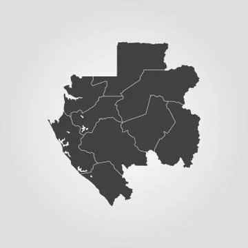 Map of Gabon Stock Illustration