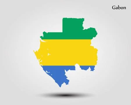 Map of Gabon Stock Illustration