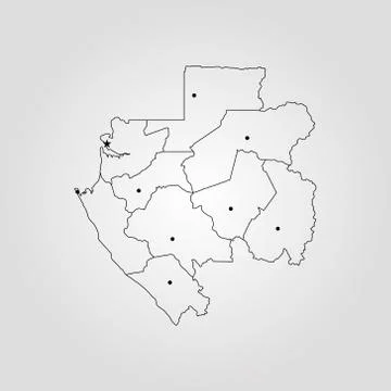Map of Gabon Stock Illustration