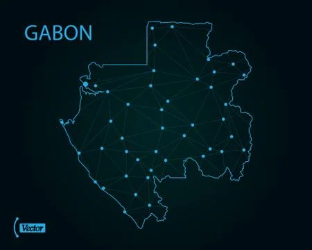Map of Gabon. Vector illustration. World map Stock Illustration