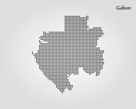 Map of Gabon. Vector illustration. World map Stock Illustration