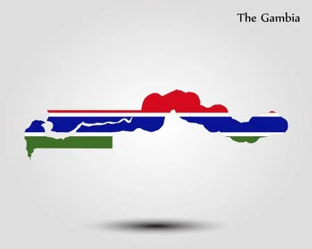 Map of the Gambia Stock Illustration