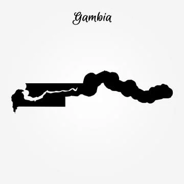 Map of the Gambia Stock-Illustration