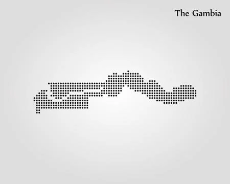 Map of Gambia. Vector illustration. World map Illustrazione stock