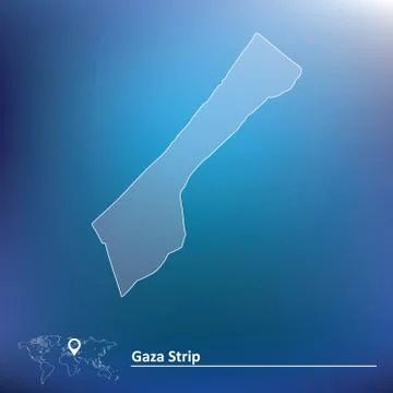 Map of Gaza Strip Stock Illustration