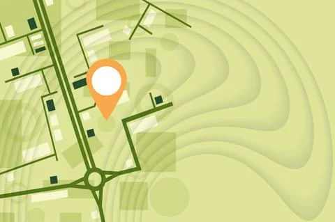 Map with geolocation pin. Navigation system in city Stock-Illustration