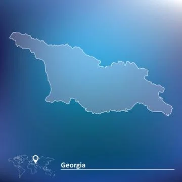 Map of Georgia Stock Illustration