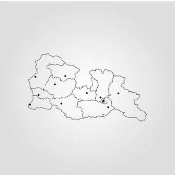 Map of Georgia Stock Illustration