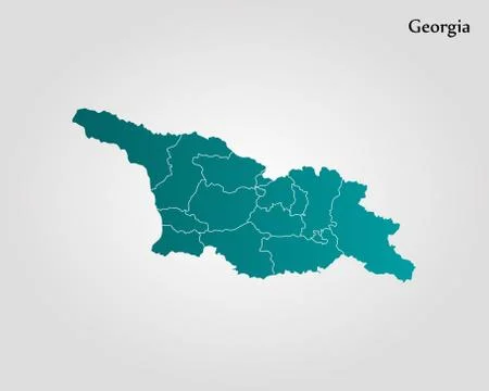Map of Georgia Stock Illustration