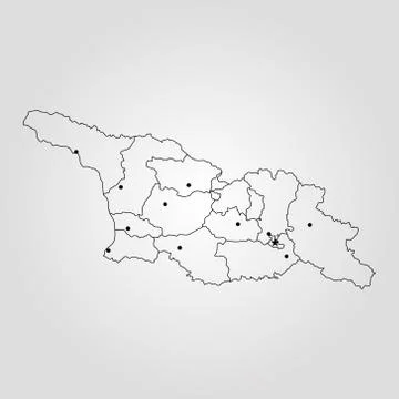 Map of Georgia Stock Illustration