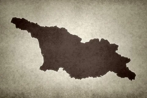 Map of Georgia on an paper Stock Illustration