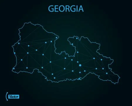 Map of Georgia. Vector illustration. World map Stock Illustration