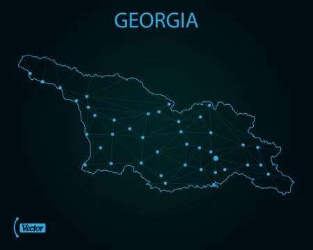 Map of Georgia. Vector illustration. World map Stock Illustration