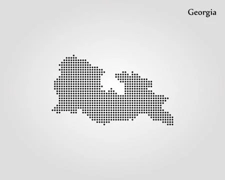 Map of Georgia. Vector illustration. World map Stock Illustration