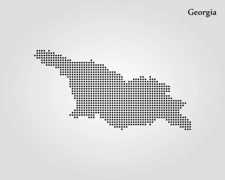 Map of Georgia. Vector illustration. World map Stock Illustration