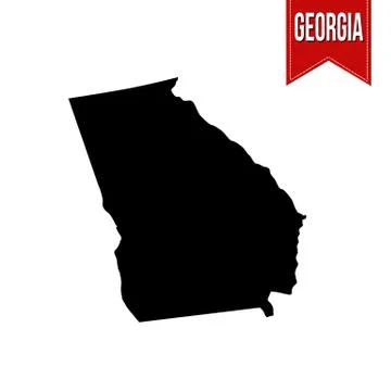 Map of Georgia on white Stock Illustration