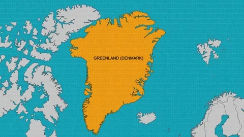 Map of Gereenland Video stock 294591353