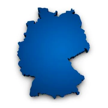 Map of germany 3d shape Stock Illustration