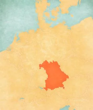 Map of Germany - Bavaria Stock Illustration