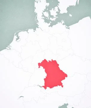 Map of Germany - Bavaria Stock Illustration