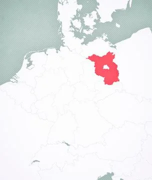 Map of Germany - Brandenburg Stock Illustration