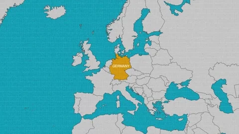 Map of Germany Stock Footage 295282695