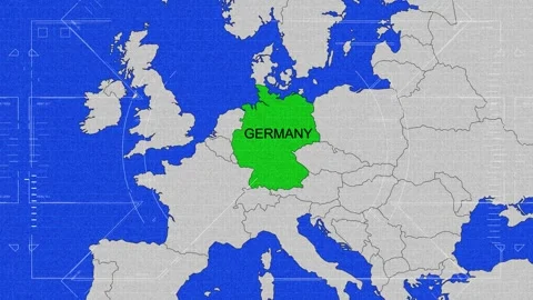 Map Of Germany Stock Footage 318660660