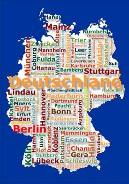 Map of germany Stock Illustration