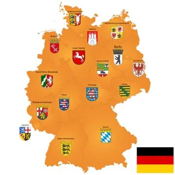 Map of Germany 스톡 일러스트