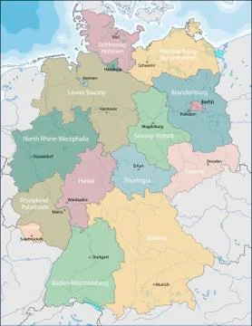 Map of Germany Stock Illustration