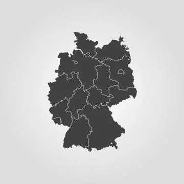 Map of Germany Stock Illustration